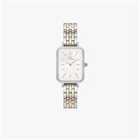 Armbanduhr Daniel Wellington Dame PETITE&QUADRO WITH STONES IN BEZEL in Stahl DW00100671 - DW00100671